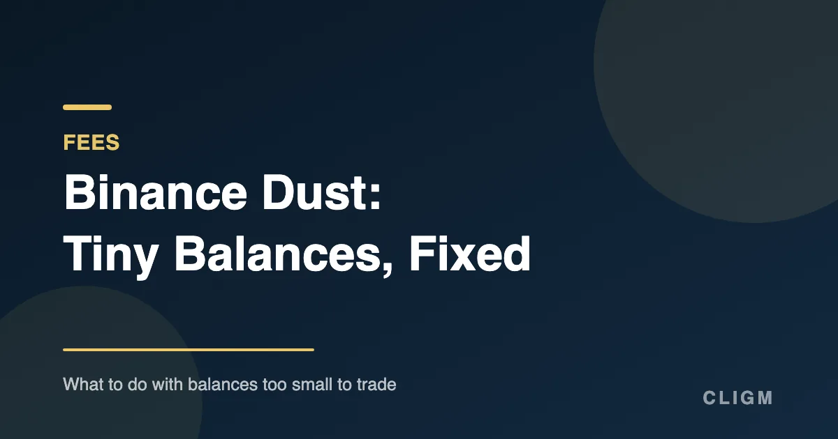 Binance Dust: What to Do With Balances Too Small to Trade