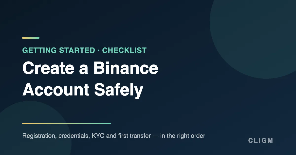 How to Create a Binance Account Safely: A Beginner Checklist