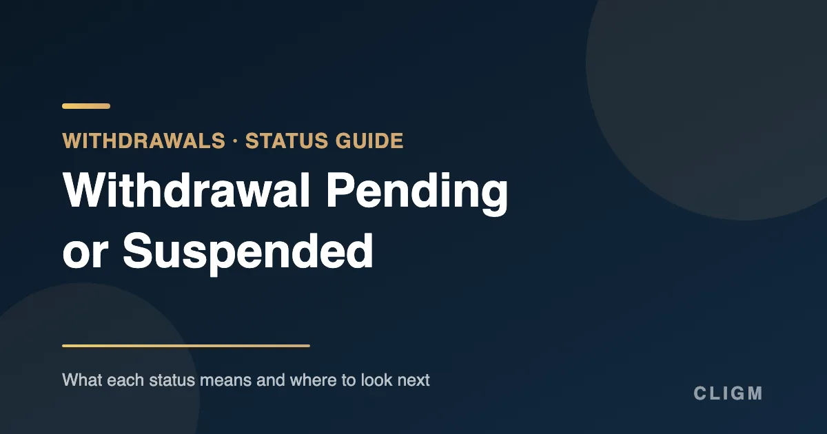 Binance Withdrawal Pending or Suspended: What Each Status Means