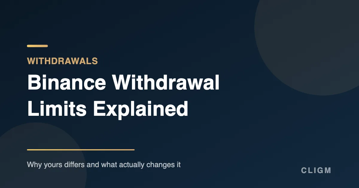 Binance Withdrawal Limits Explained: Why Yours Differs and What Changes It